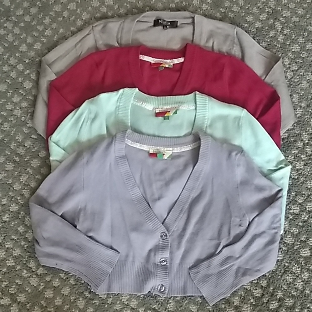 Pinup Style Mak Cropped Cardigans
